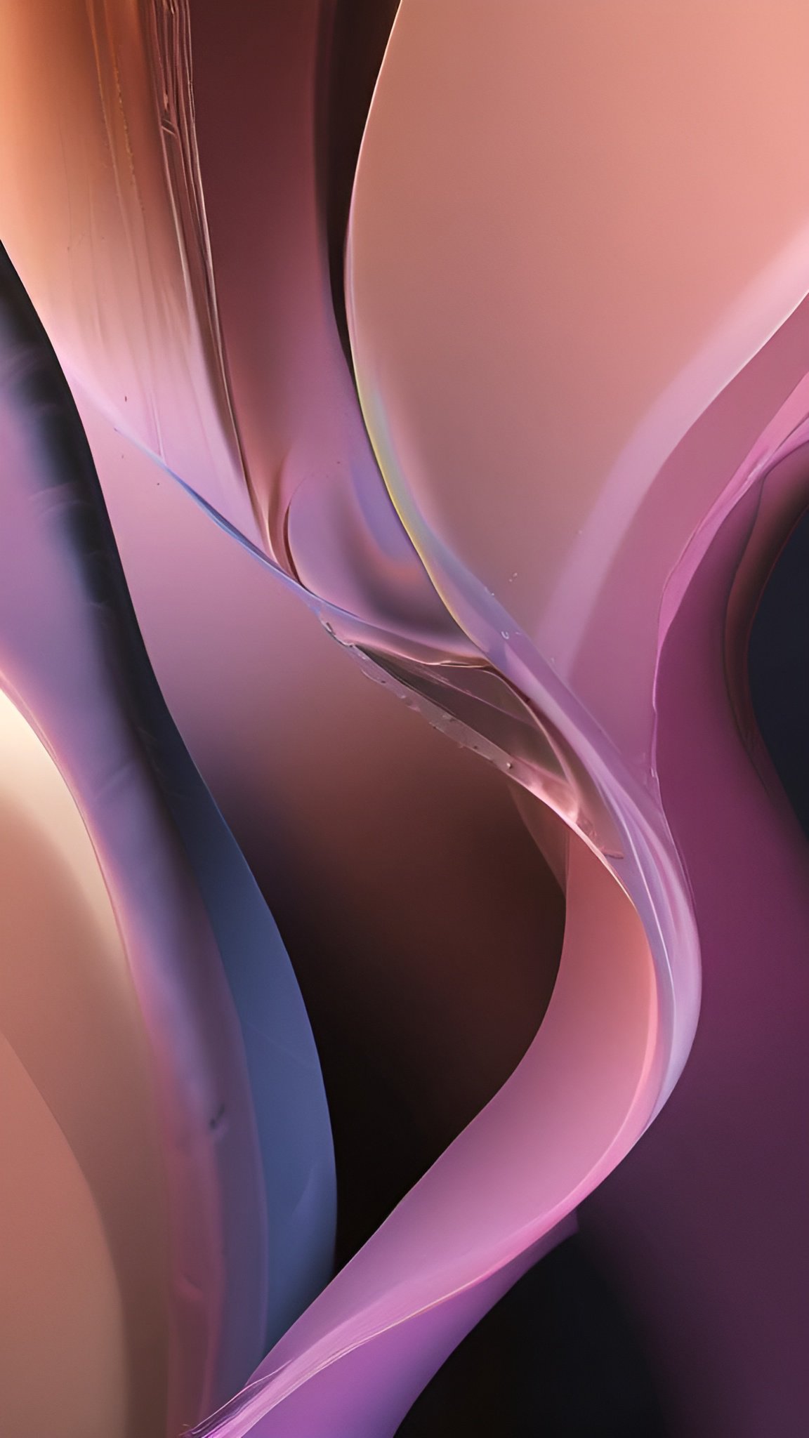Abstract image of smooth curved white and gray modern architectural forms